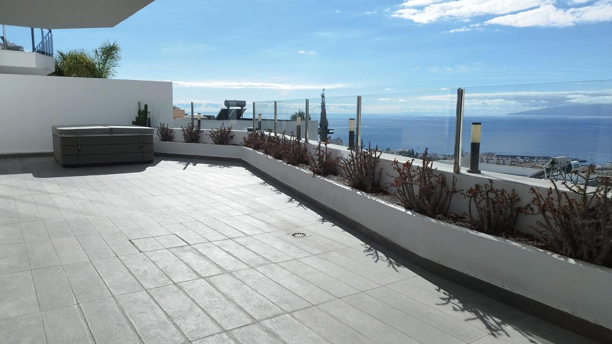 Sunset White Villa - Ocean View, Jakuzzi, Heated Pool, Air-Conditioning, Grill Playa de las Américas Buitenkant foto